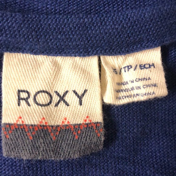 ROXY Weekend Escape 2 Dark Blue Hoodie Pocket Drawstring Lightweight Soft XS - Picture 13 of 15